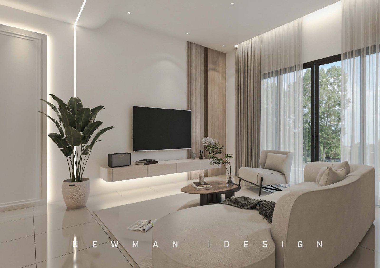 Newman × RGP interior — Realm of Wood & Light