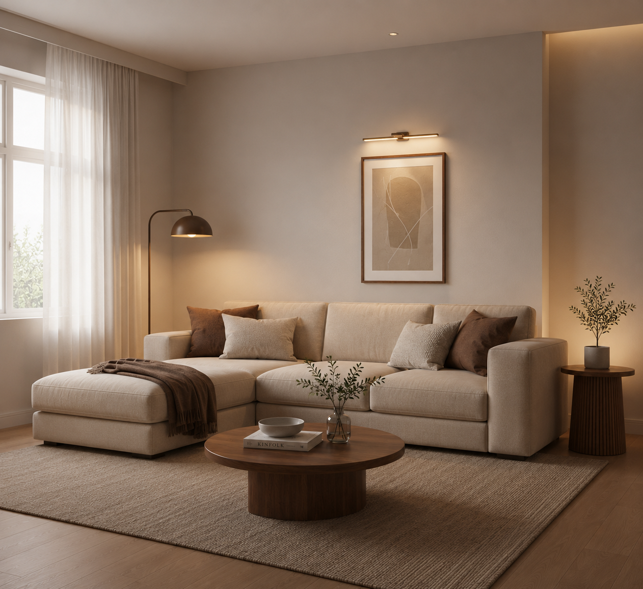A beautifully designed serviced apartment living room in Kuala Lumpur